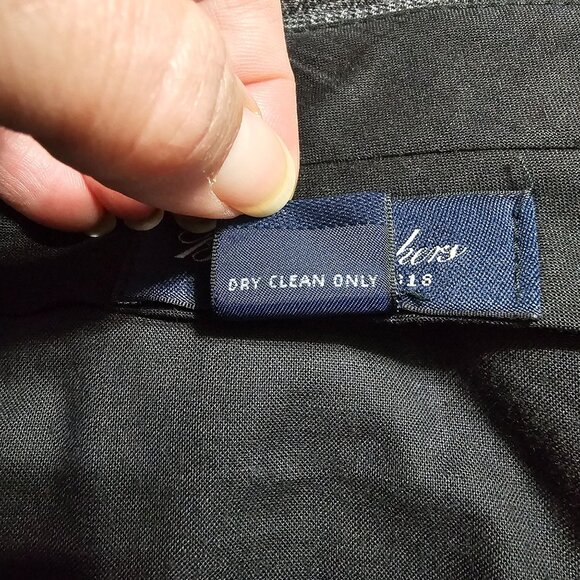 Brooks Brothers Wool-Cashmere Pleated Dress Pants 40x32 Gray Glen Plaid Cuffed - Picture 7 of 15